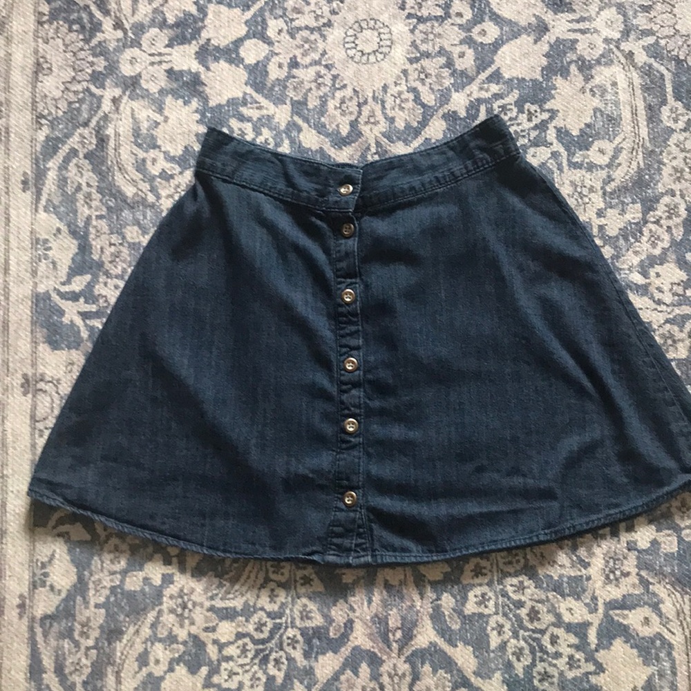 Button up jean skirt